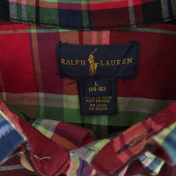 Polo by Ralph Lauren Boys Plaid Oxford - Picture 3 of 5